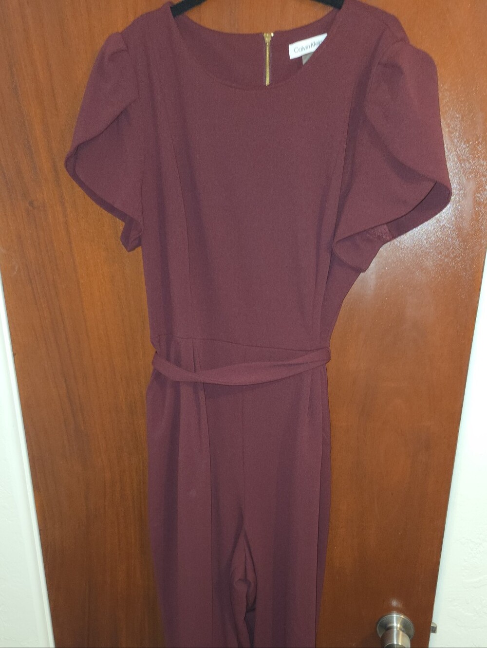 Calvin Klein Wine Colored Jumpsuit
